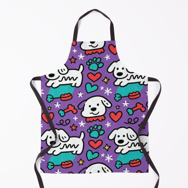 Item preview, Heart & Pup Pattern designed and sold by PoloPrintsUK.
