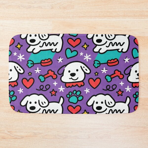Item preview, Heart & Pup Pattern designed and sold by PoloPrintsUK.