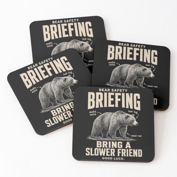 Item preview, bear safety briefing humorous outdoor wildlife graphic designed and sold by ROUX-ART.