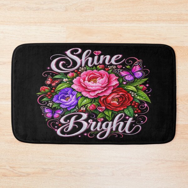 Item preview, Shine Bright – Floral Butterfly Inspirational Design designed and sold by TroviTutto.