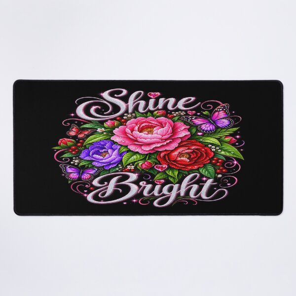 Item preview, Shine Bright – Floral Butterfly Inspirational Design designed and sold by TroviTutto.