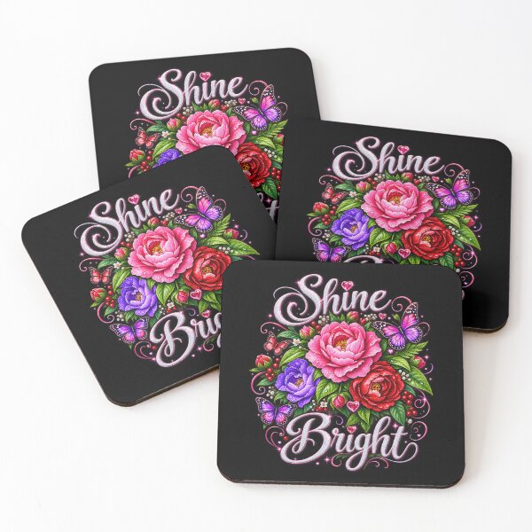 Item preview, Shine Bright – Floral Butterfly Inspirational Design designed and sold by TroviTutto.