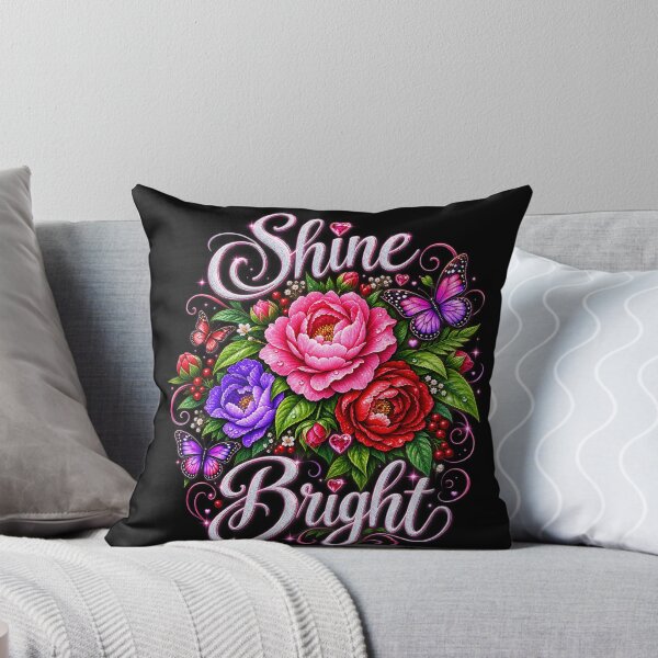 Item preview, Shine Bright – Floral Butterfly Inspirational Design designed and sold by TroviTutto.