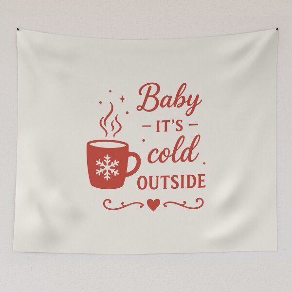 Item preview, Baby It's Cold Outside – Festive Holiday Art designed and sold by Tklezardesigns.