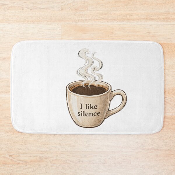 Item preview, I Like Silence - Hand Drawn Coffee Mug designed and sold by Nela-&-Lena.