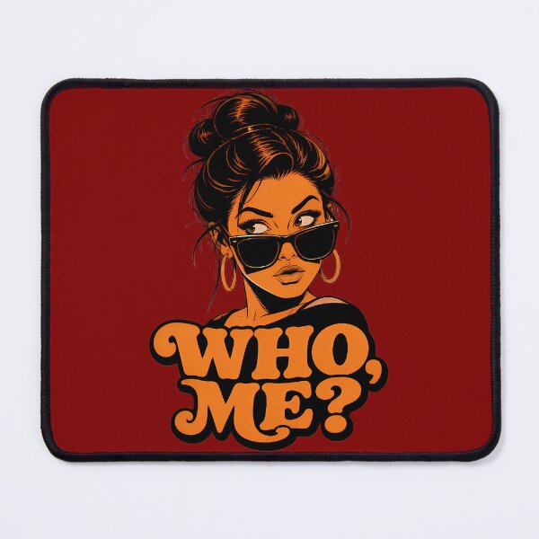 Item preview, Who Me Sassy Girl - Retro Sunglasses Messy Bun Art designed and sold by smouzy.
