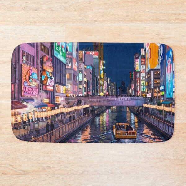 Item preview, Dotonbori Canal at Night Osaka designed and sold by RedPeaStudio.