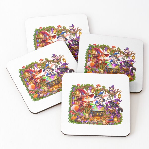Item preview, Cute Witch Animals Fantasy Magic – Enchanted Forest Spell designed and sold by MrDev.