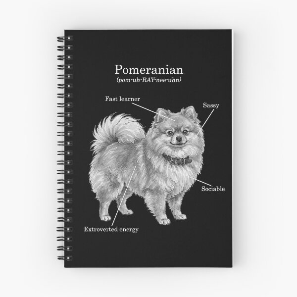 Item preview, Ilustración en blanco y negro de un pomerania designed and sold by SUP-R-Ts.