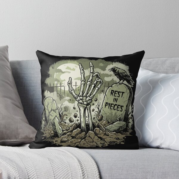 Item preview, HALLOWEEN Rest In Pieces Skeleton Hand - Retro Horror  designed and sold by Uglyandcute.