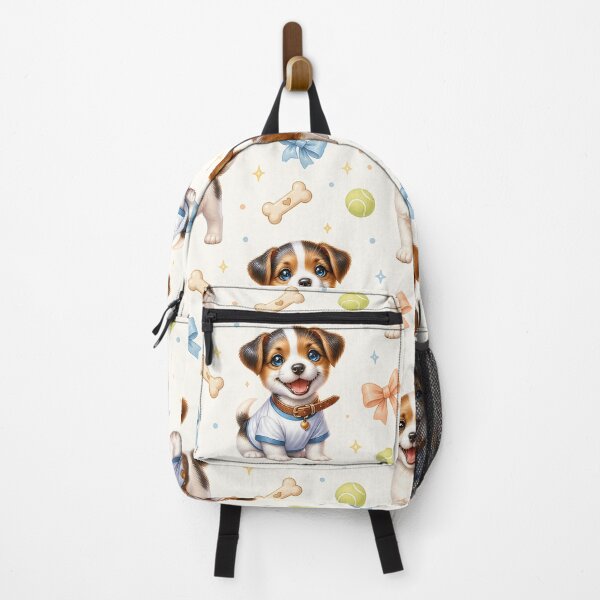 Item preview, Cute Jack Russell Puppy Seamless Pattern designed and sold by LinaDesign Store.