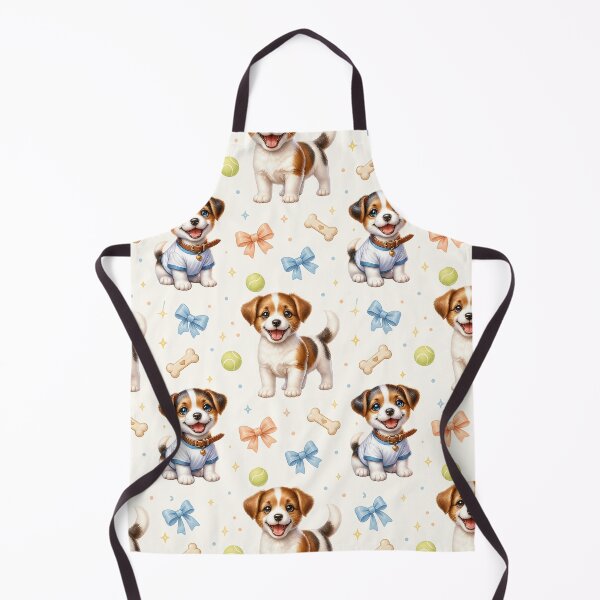 Item preview, Cute Jack Russell Puppy Seamless Pattern designed and sold by LinaDesign Store.