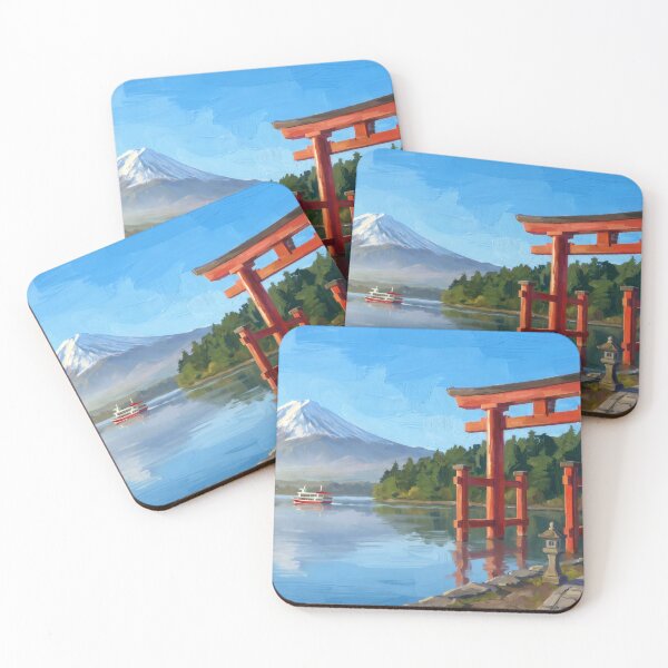 Item preview, Hakone Shrine Torii on Lake Ashi designed and sold by RedPeaStudio.