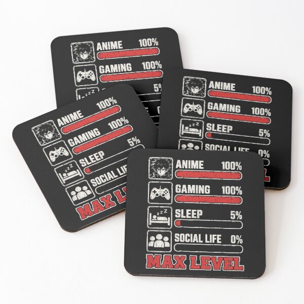Item preview, anime max level gamer energy graphic designed and sold by ROUX-ART.