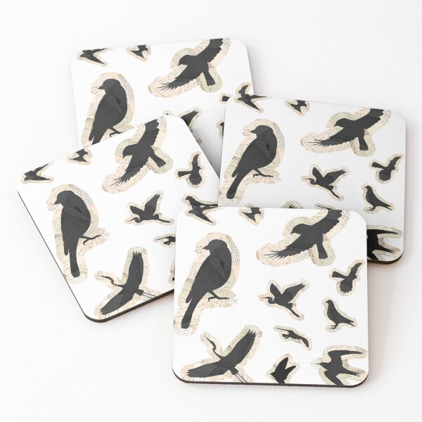 Item preview, Vintage Crow Raven Ephemera Sticker Pack Dark Academia Gothic Torn Paper Birds Journaling Decals designed and sold by TD-series.