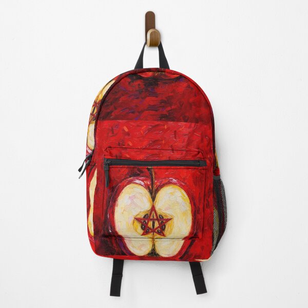 Item preview, Sacred Apple Pentagram: Pagan Star Core & Crimson Impasto Art designed and sold by chihuahuashower.