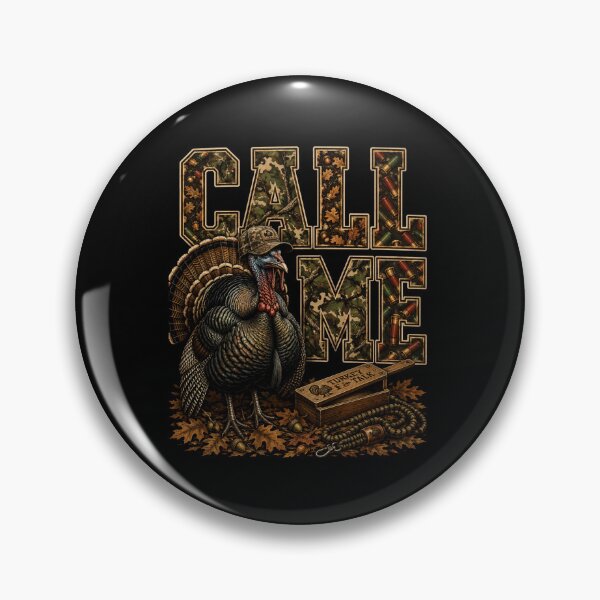 Item preview, Turkey Hunting Camouflage Thanksgiving Turkey Call Art designed and sold by ROUX-ART.