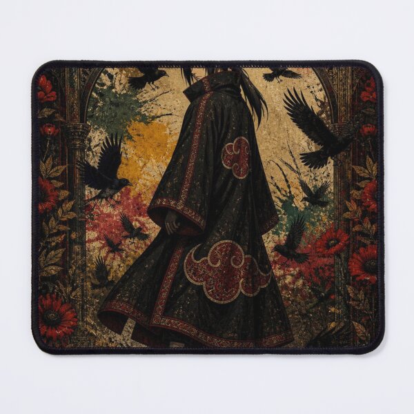 Item preview, Itachi Uchiha Gothic Red Poppies Akatsuki Tatreez Palestinian Style designed and sold by SoraandSoil.