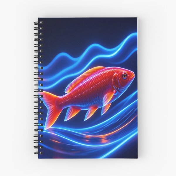 Item preview, Abstract Red Fish Art - Modern Oceanic Illustration designed and sold by Breezes-of-Ida.