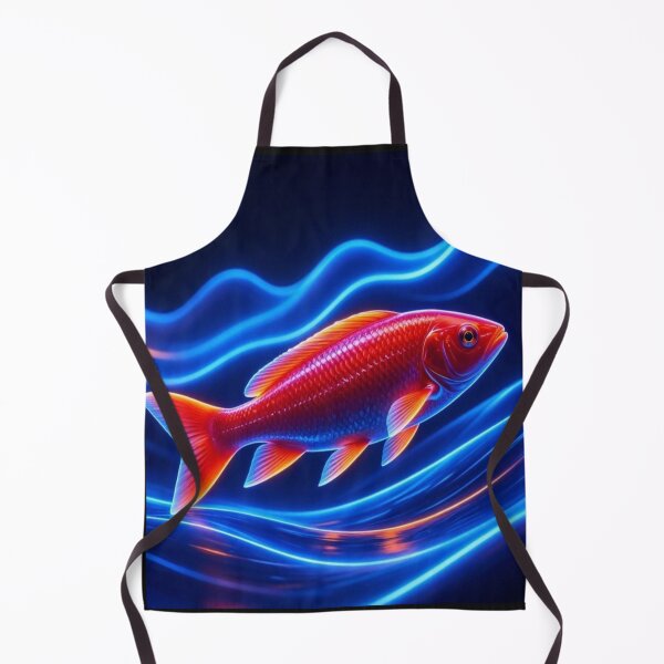 Item preview, Abstract Red Fish Art - Modern Oceanic Illustration designed and sold by Breezes-of-Ida.