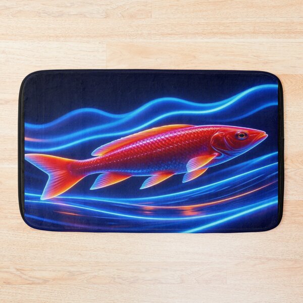 Item preview, Abstract Red Fish Art - Modern Oceanic Illustration designed and sold by Breezes-of-Ida.
