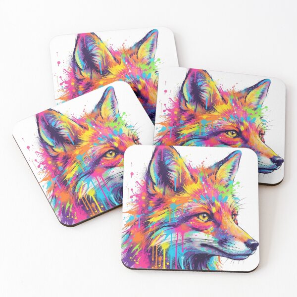 Item preview, Rainbow fox face designed and sold by PP&RAINBOW SHOP.