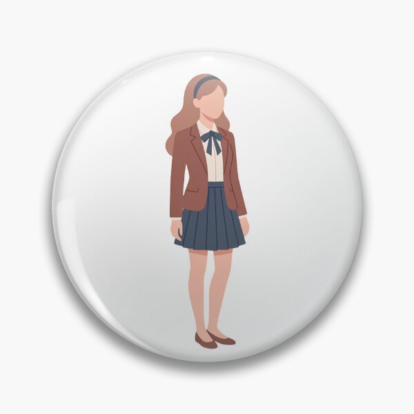 Artikelvorschau, Preppy Anime Schoolgirl Faceless Vector Art Dark Academia Style entworfen und verkauft von mijaczeek.