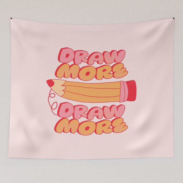 Item preview, Draw More, Draw More (Pink) designed and sold by yellowflowerhut.