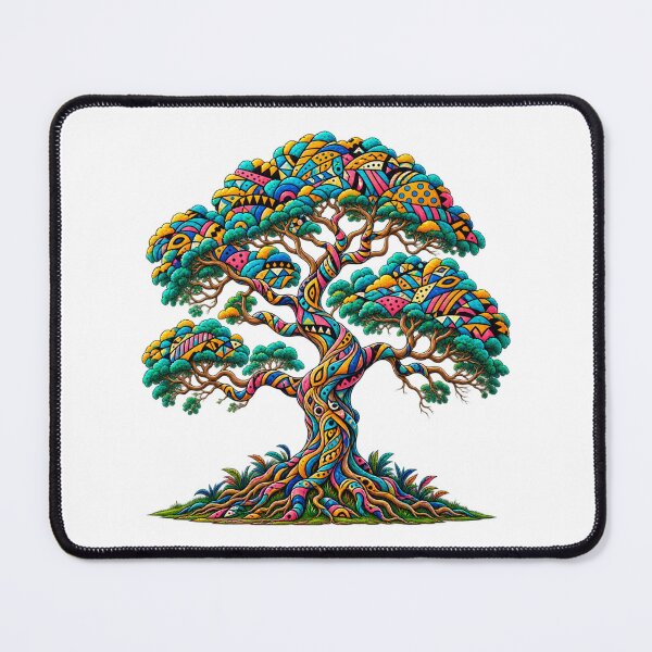 Item preview, Colorful African Pattern Tree – Vibrant Tribal Botanical Art designed and sold by Awarrie.