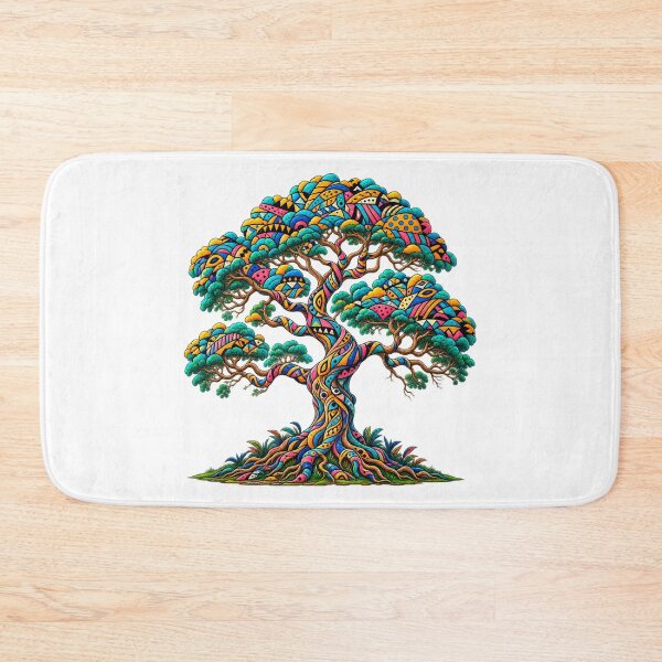 Item preview, Colorful African Pattern Tree – Vibrant Tribal Botanical Art designed and sold by Awarrie.