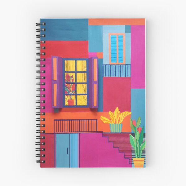 Item preview, Colorful Vibrant Mediterranean House Architectural Art designed and sold by OKNEW.