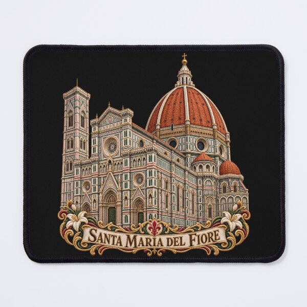 Item preview, Florence Cathedral Embroidery – Santa Maria del Fiore Italian Architecture Art designed and sold by Emoji Emblems.