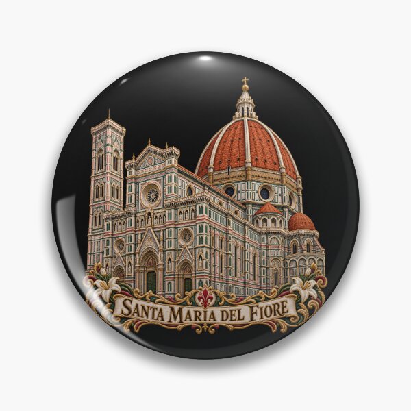 Item preview, Florence Cathedral Embroidery – Santa Maria del Fiore Italian Architecture Art designed and sold by Emoji Emblems.