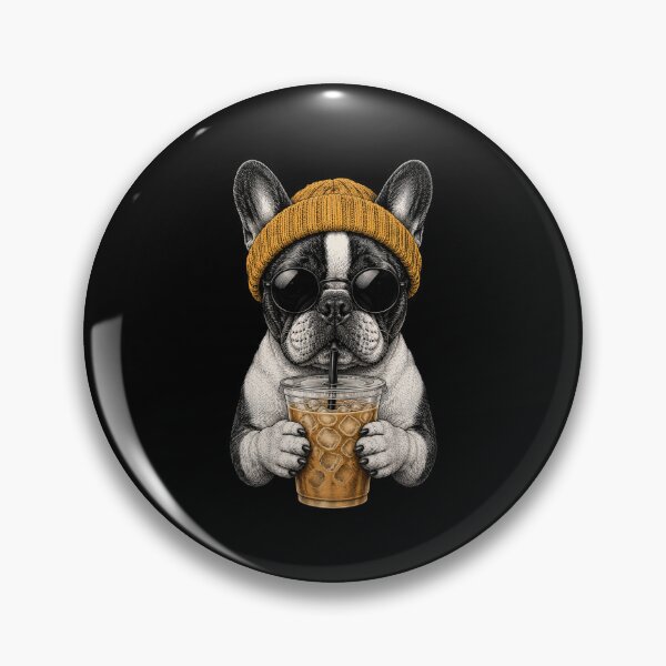Item preview, French Bulldog with Beanie and Sunglasses Urban Art designed and sold by ROUX-ART.