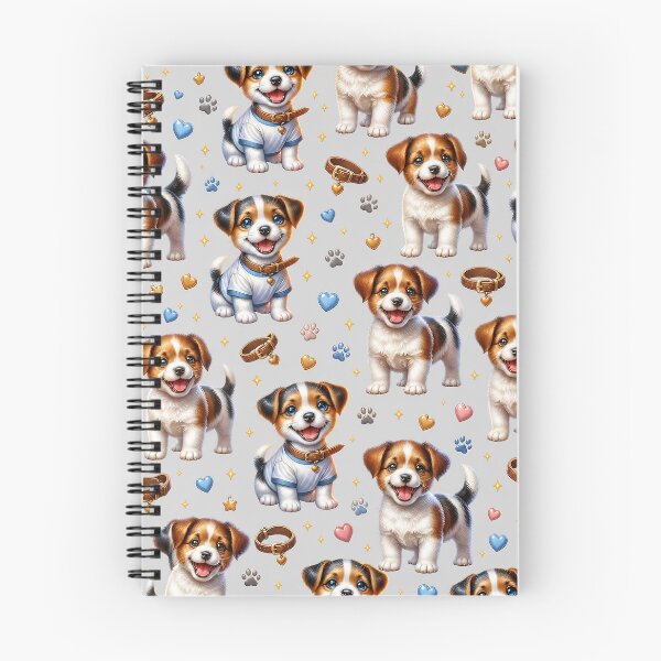 Item preview, Cute Jack Russell Puppy Seamless Pattern designed and sold by LinaDesign Store.