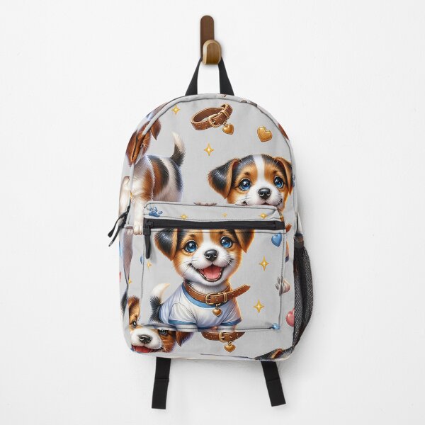 Item preview, Cute Jack Russell Puppy Seamless Pattern designed and sold by LinaDesign Store.