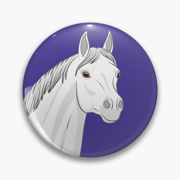 Item preview, The head of a white Abbayan horse designed and sold by Cheval-de-coeur.
