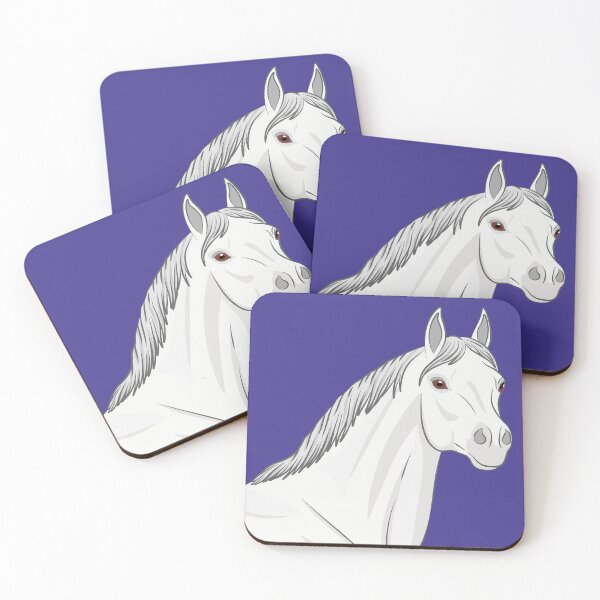Item preview, The head of a white Abbayan horse designed and sold by Cheval-de-coeur.