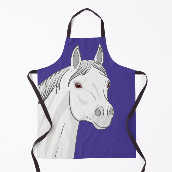 Item preview, The head of a white Abbayan horse designed and sold by Cheval-de-coeur.