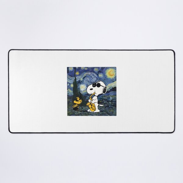 Item preview, Musical Beagle Playing Saxophone Under Van Gogh Inspired Starry Night Sky Art | Limited Edition designed and sold by usmanbhatti00.