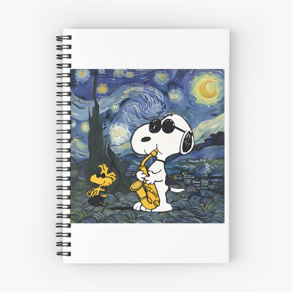 Item preview, Musical Beagle Playing Saxophone Under Van Gogh Inspired Starry Night Sky Art | Limited Edition designed and sold by usmanbhatti00.
