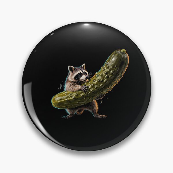 Item preview, Raccoon Eating Pickles Cute Raccoon Humor designed and sold by Redgiant87x.