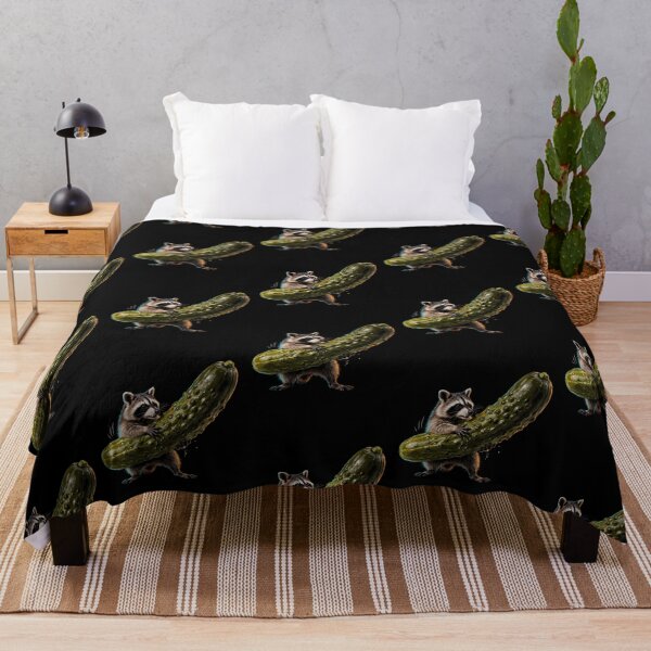 Item preview, Raccoon Eating Pickles Cute Raccoon Humor designed and sold by Redgiant87x.