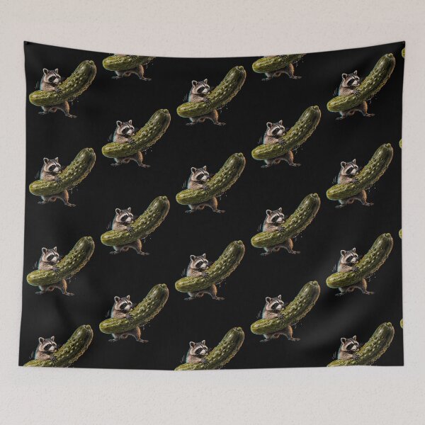 Item preview, Raccoon Eating Pickles Cute Raccoon Humor designed and sold by Redgiant87x.