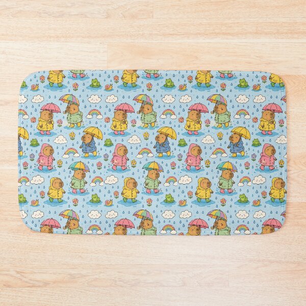 Item preview, Capybara Rainy Day Pattern designed and sold by Soft Berry Studio.