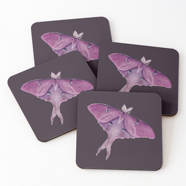 Item preview, Purple Luna Moth Watercolor | Noir Plum | Amethyst Botanical Insect designed and sold by simh.