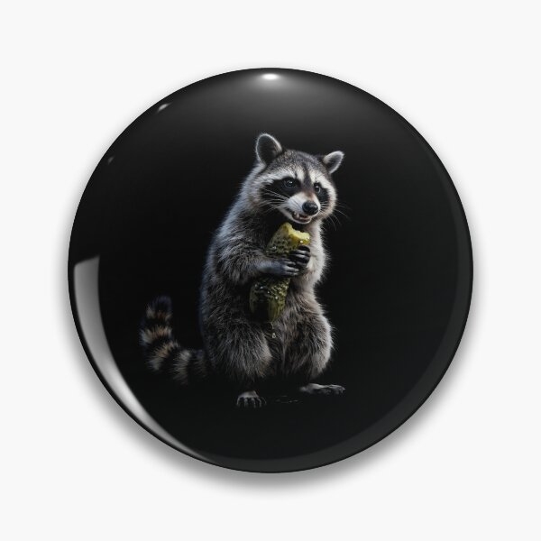 Item preview, Raccoon Eating Pickles Funny Raccoon Meme designed and sold by Redgiant87x.
