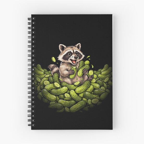 Item preview, Raccoon Eating Pickles Quirky Raccoon Humor designed and sold by Redgiant87x.