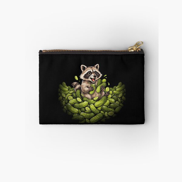 Item preview, Raccoon Eating Pickles Quirky Raccoon Humor designed and sold by Redgiant87x.