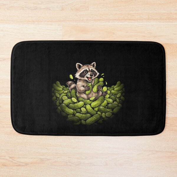 Item preview, Raccoon Eating Pickles Quirky Raccoon Humor designed and sold by Redgiant87x.